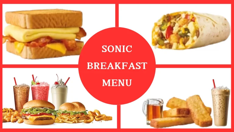 Sonic Breakfast Menu