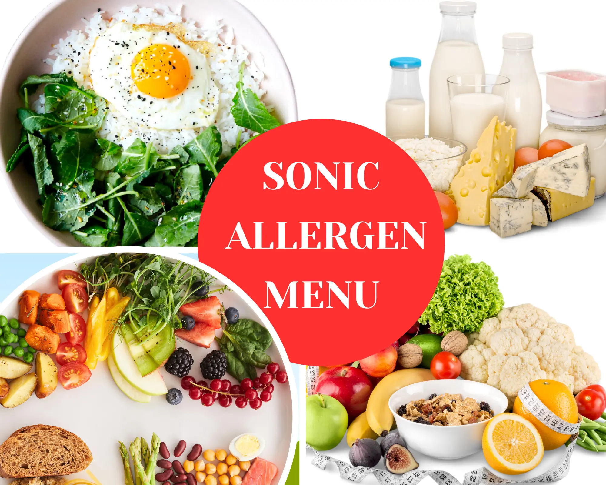 Sonic Allergen Menu