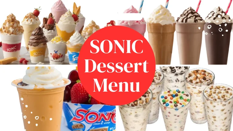 Sonic Dessert Menu